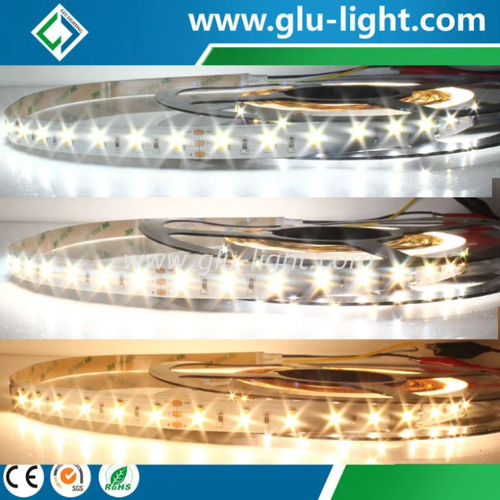 High brightness high quality 24V 2 chips in 1 Ra90 high cri 5630 bi color led strip